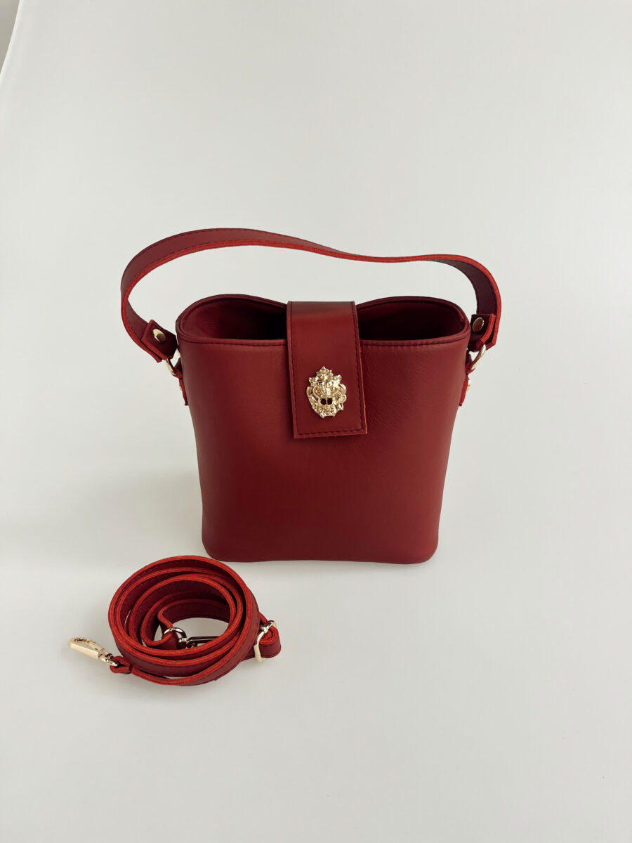 "HELEN" LEATHER IN BURGUNDY